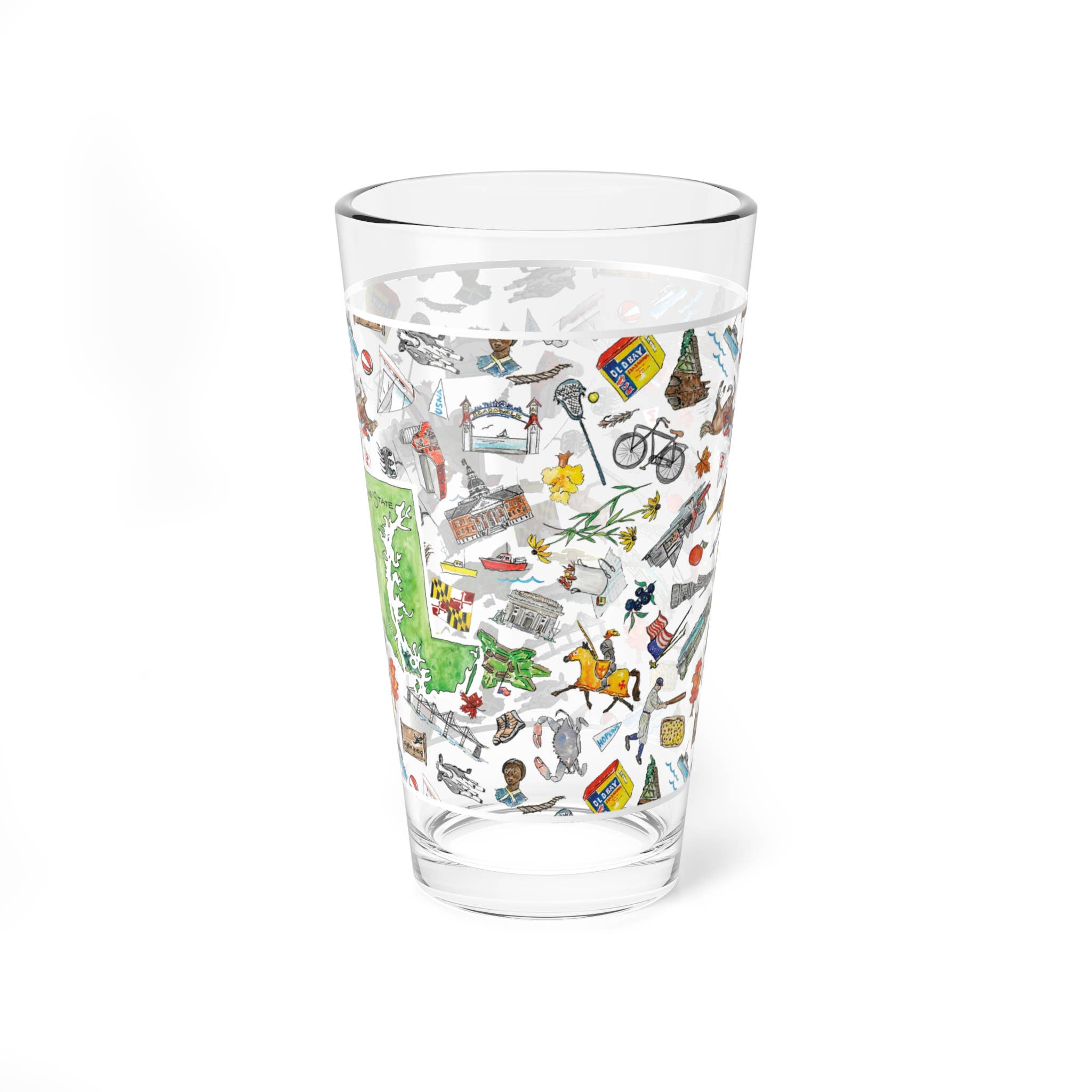 Pippa Maryland Pint Glass & Insulated Tumbler: Glass