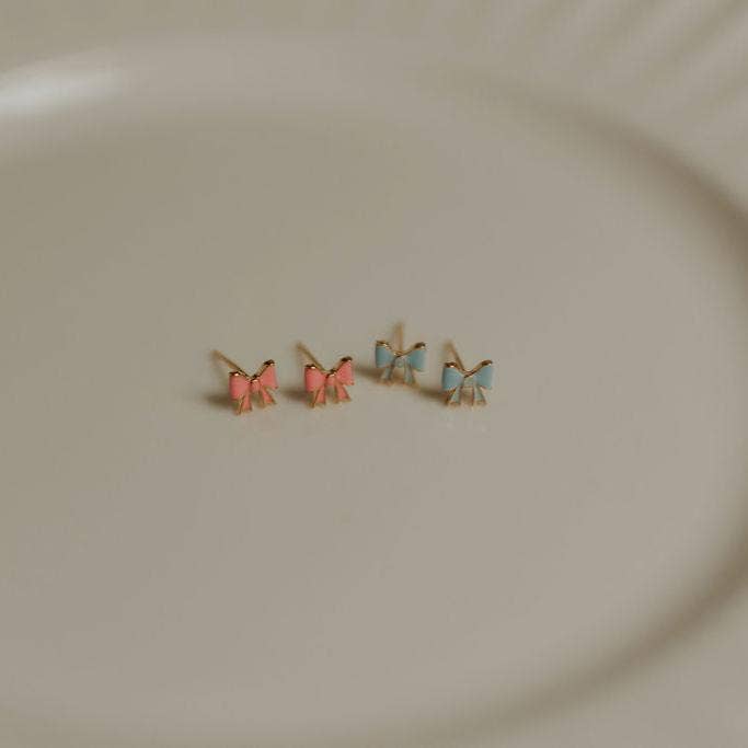 Clara Bow Studs: Baby Blue