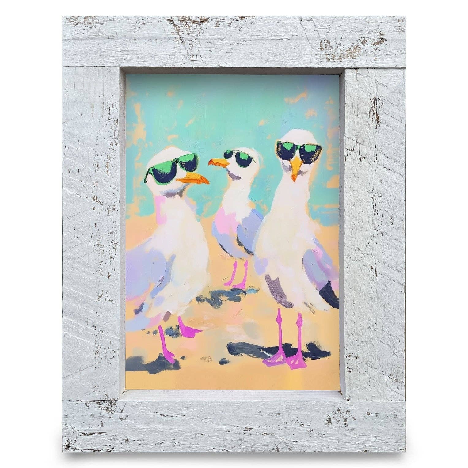 Seagull Bros | Real Wood Framed Wall Art Print: 8"x12"