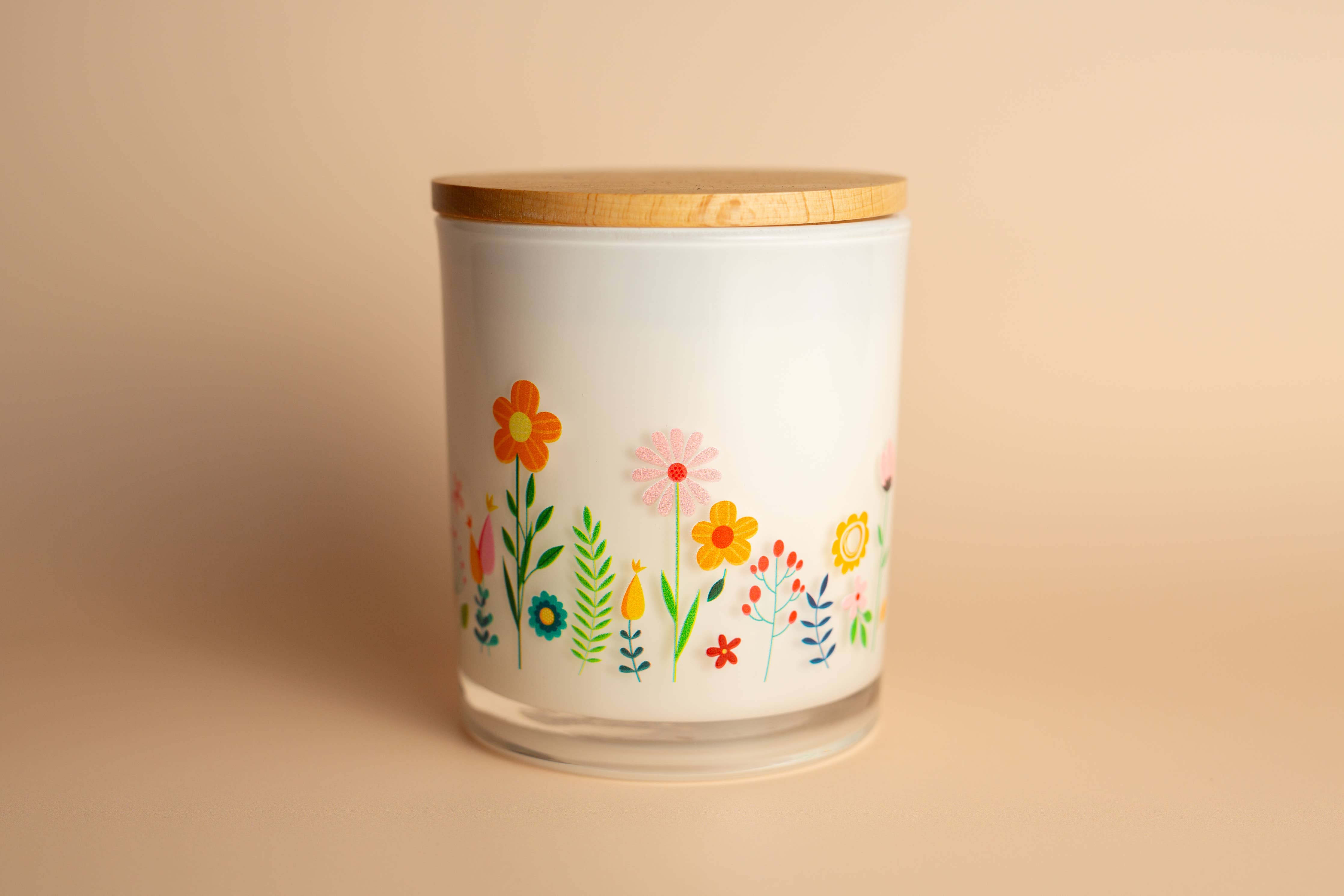 Spring Flowers Soy Candle: Vanilla Brûlée