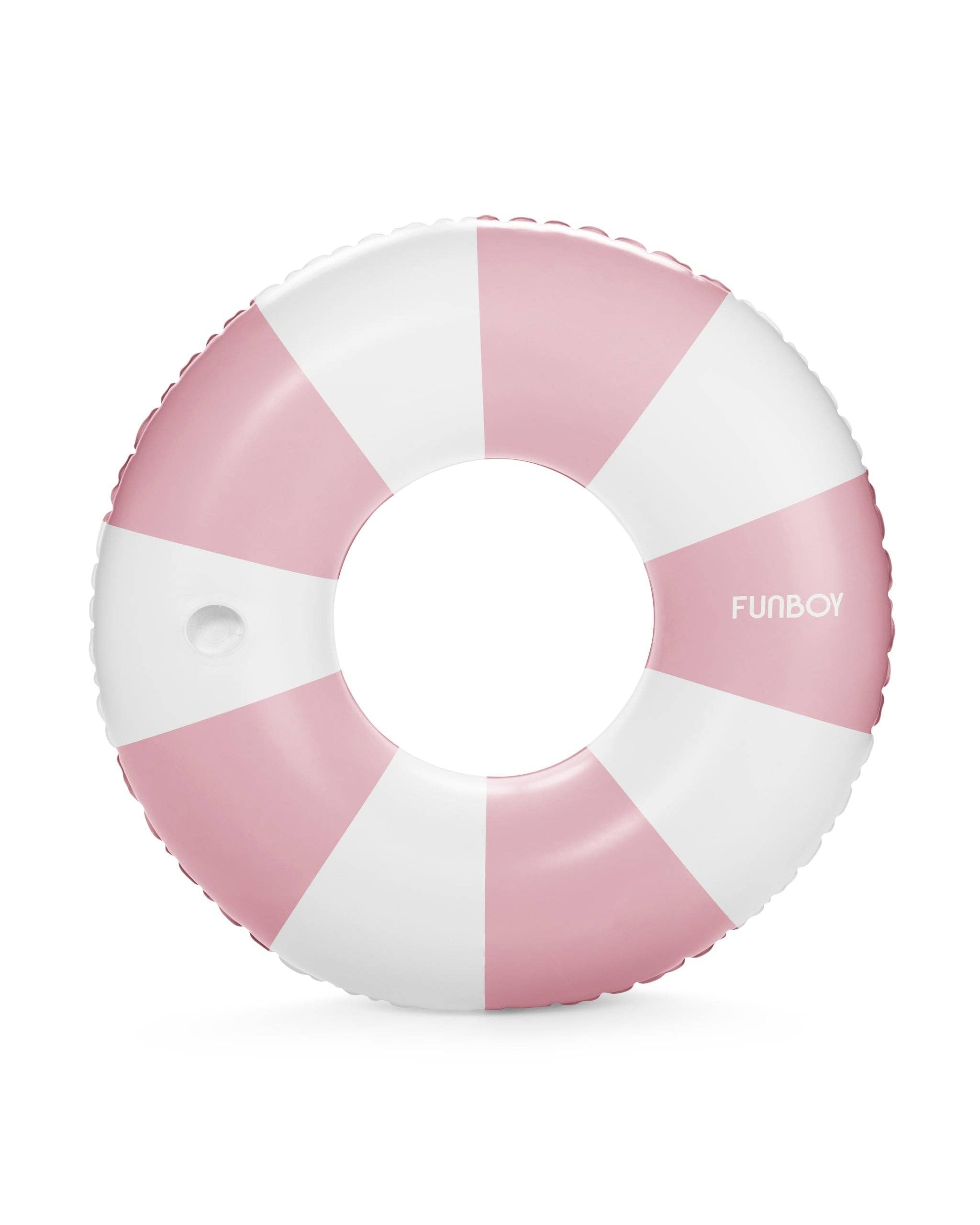 Pink Vintage Stripe Tube Float - Pool Essentials | Magothy Market