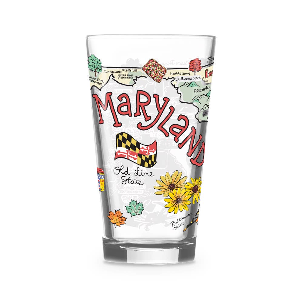 Fishkiss Maryland 16oz Glass