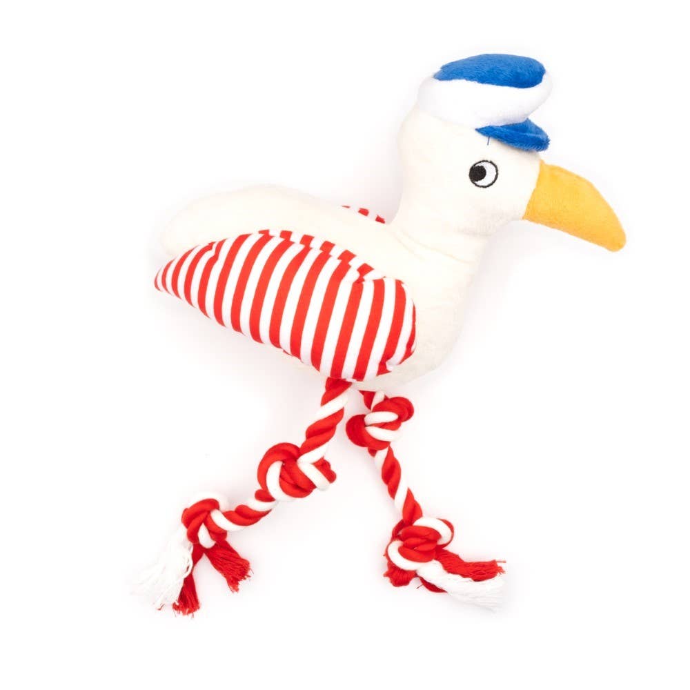 Nautical Bird Toy: White/Red / One Size