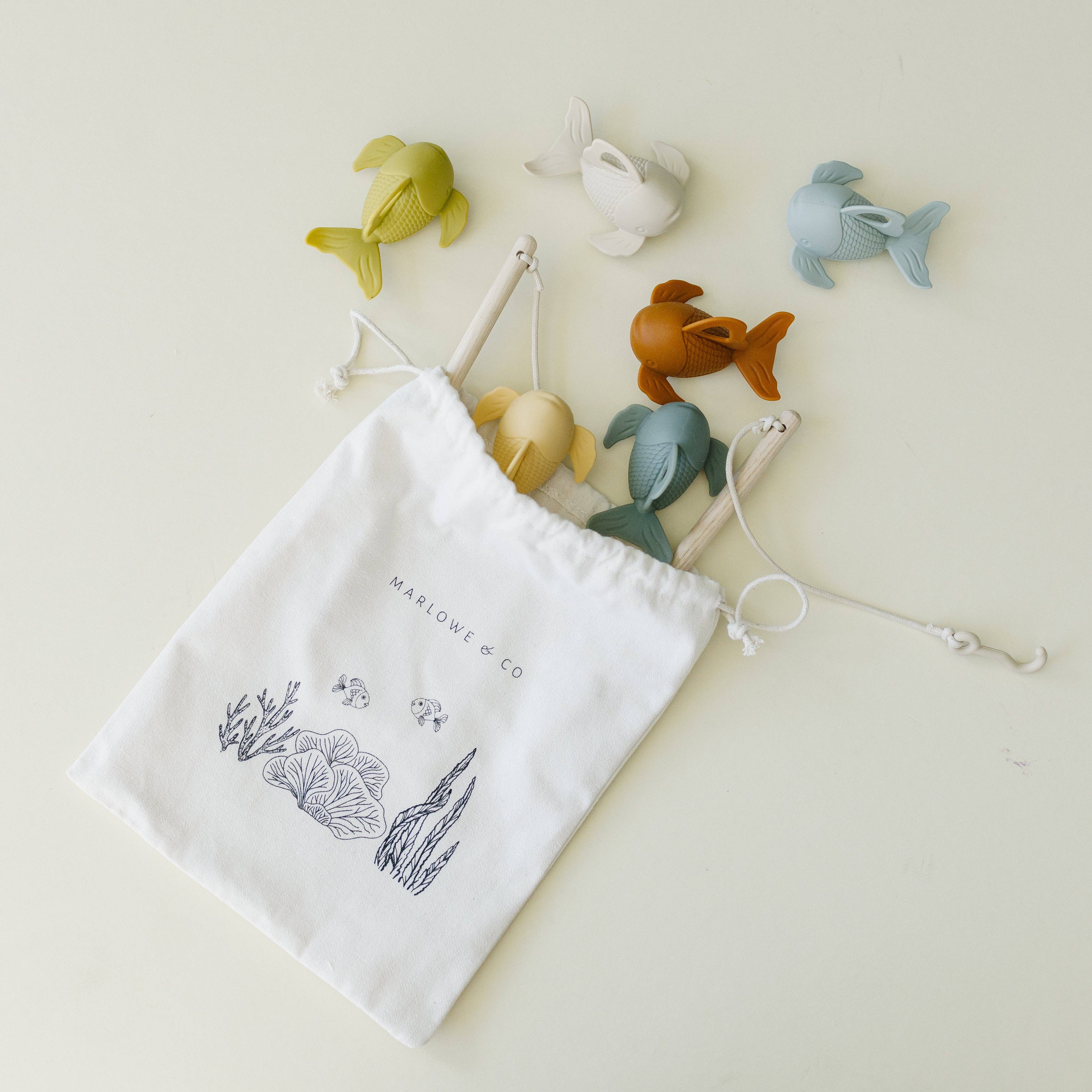 Silicone and Wood Fishing Play Set | Easter Basket Stuffer
