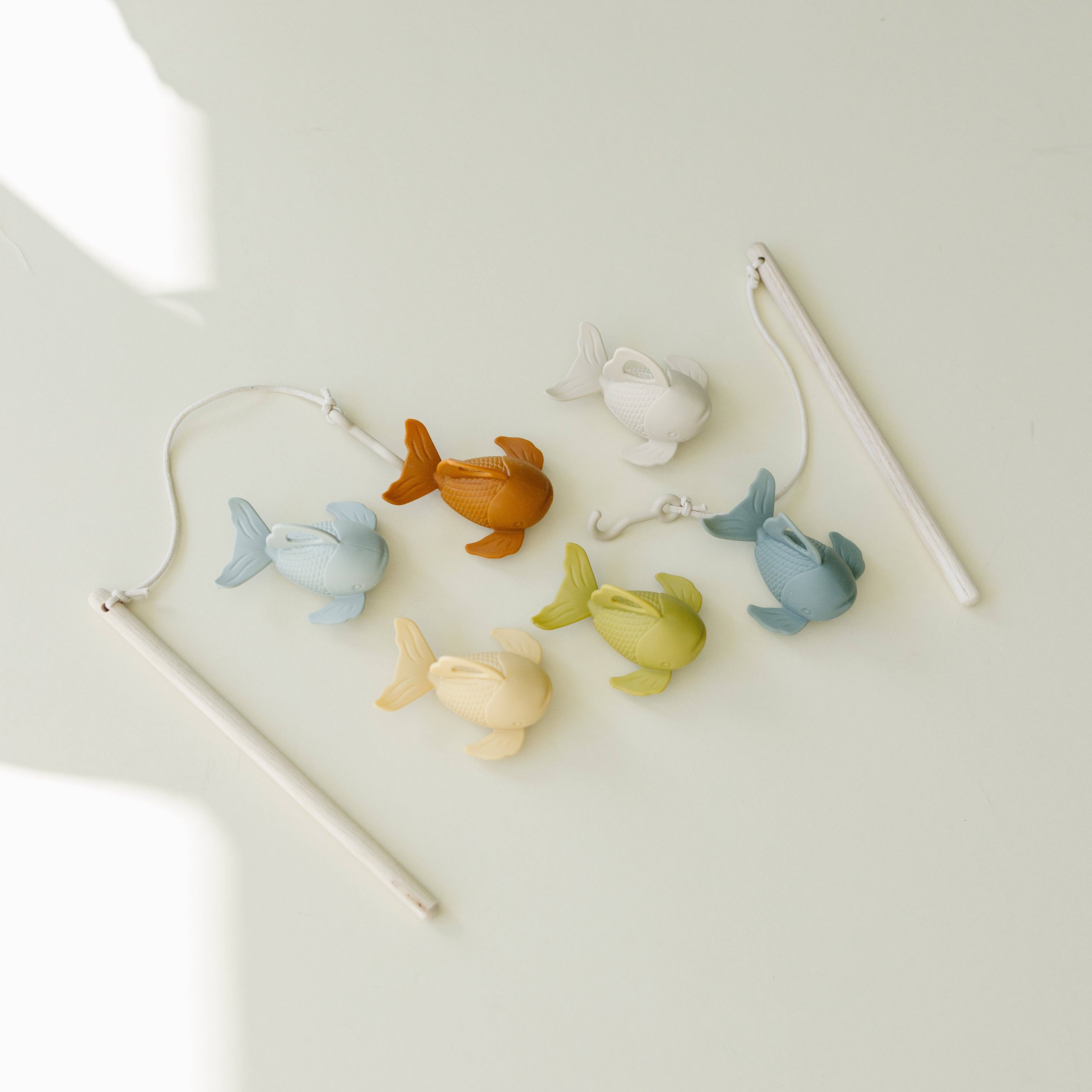 Silicone and Wood Fishing Play Set | Easter Basket Stuffer