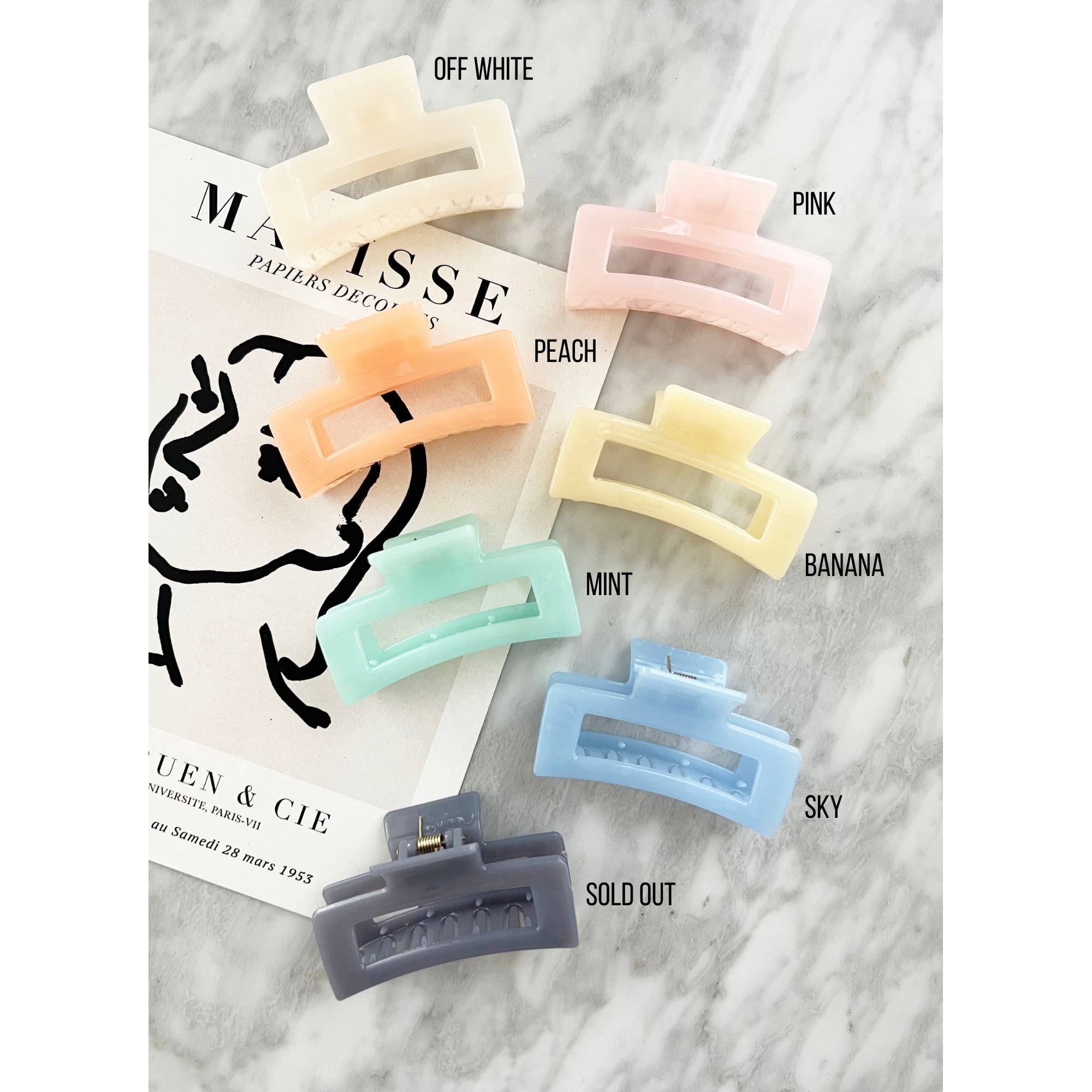Translucent Acrylic Hair Claw - ADA: ESPRESSO / ONE SIZE