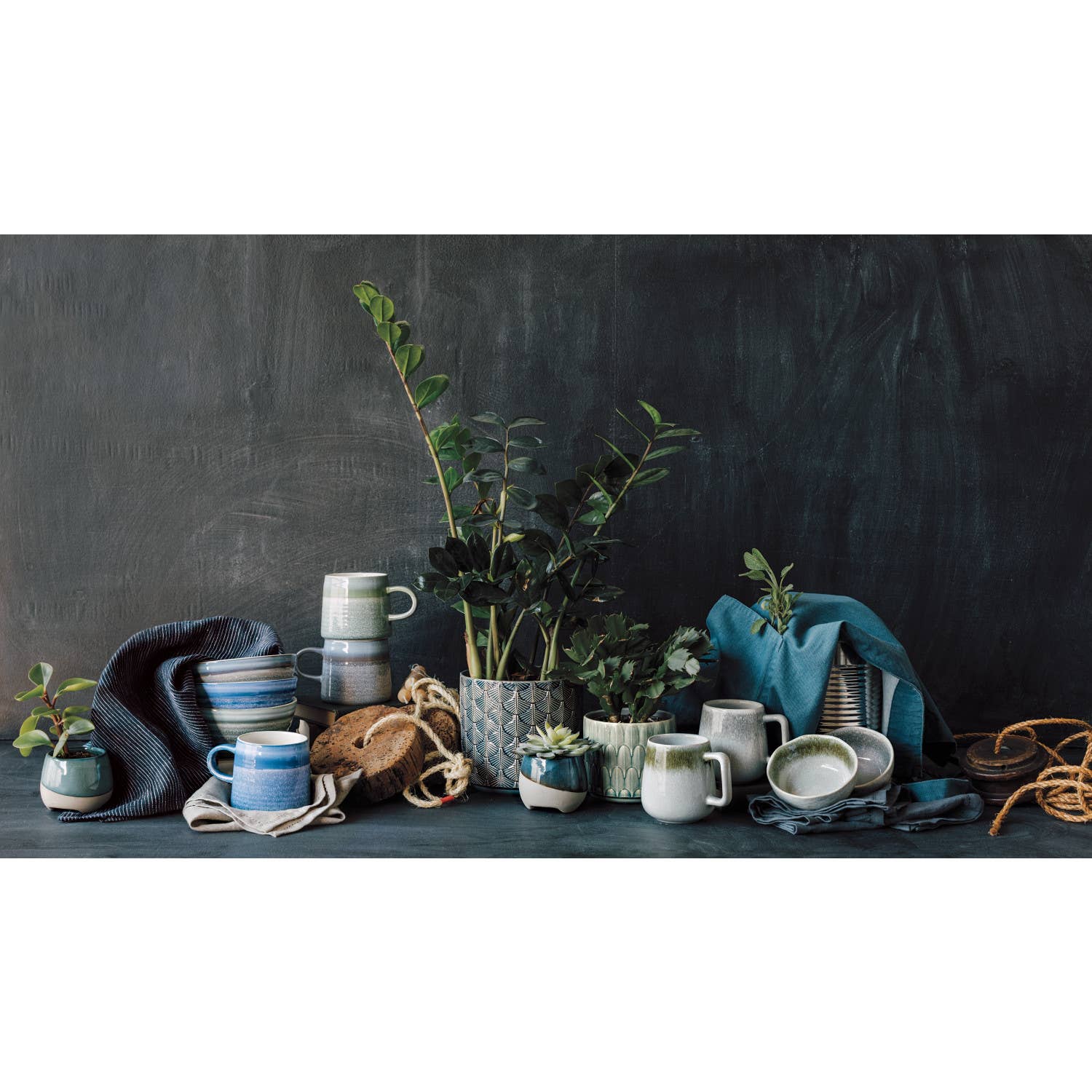 Mineral Sage Reactive Glaze Mug 14oz