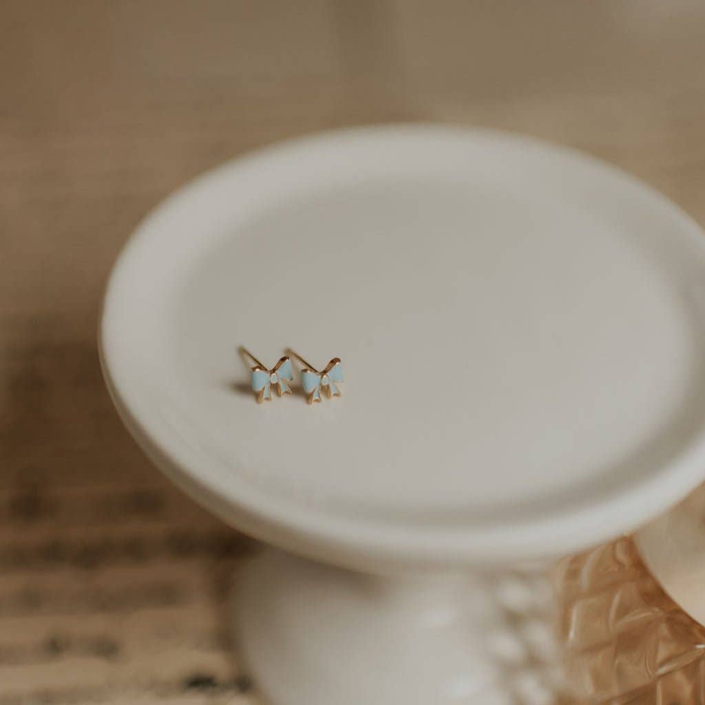 Clara Bow Studs: Baby Blue