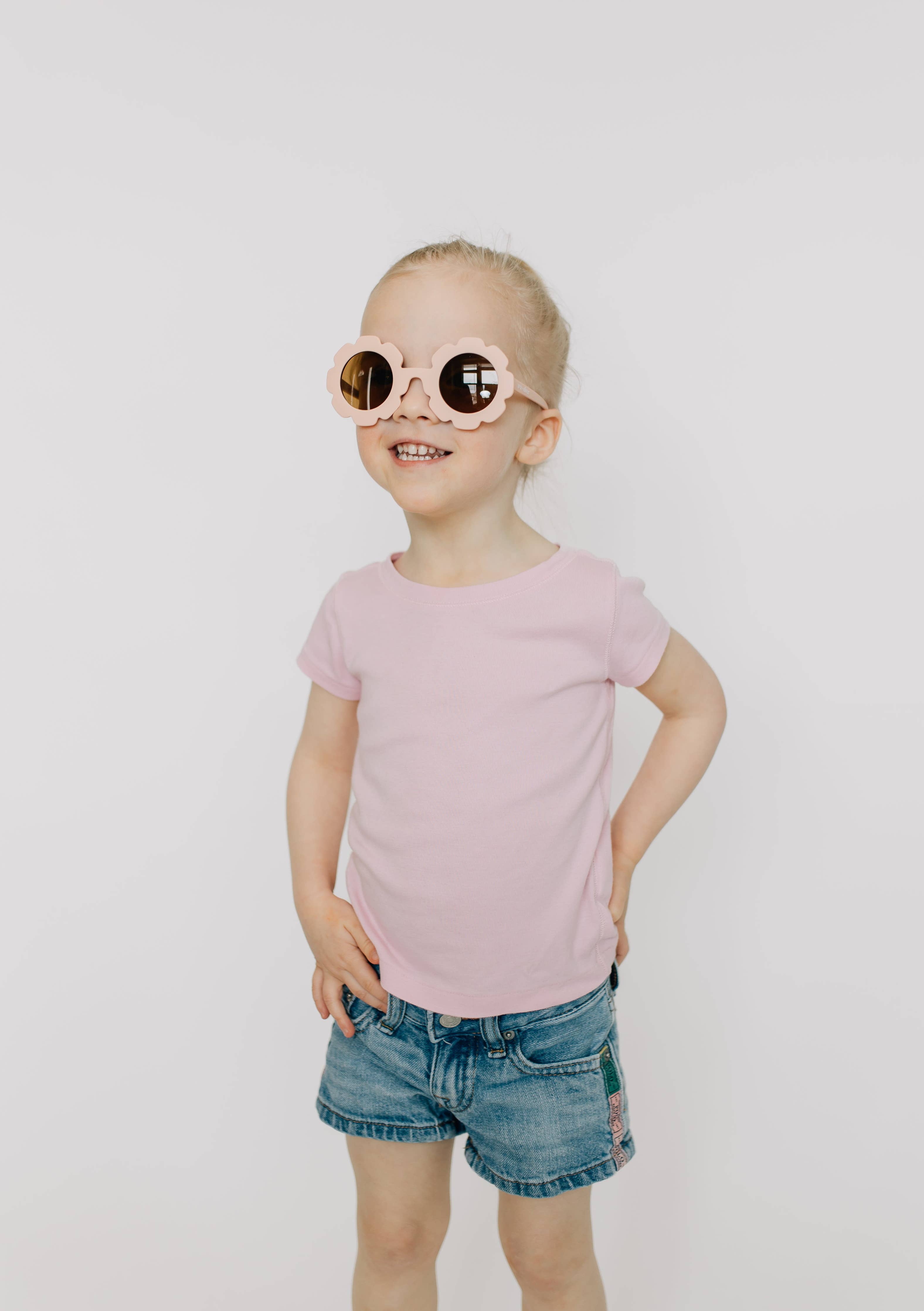 Kids Sunglasses: Cream Flower