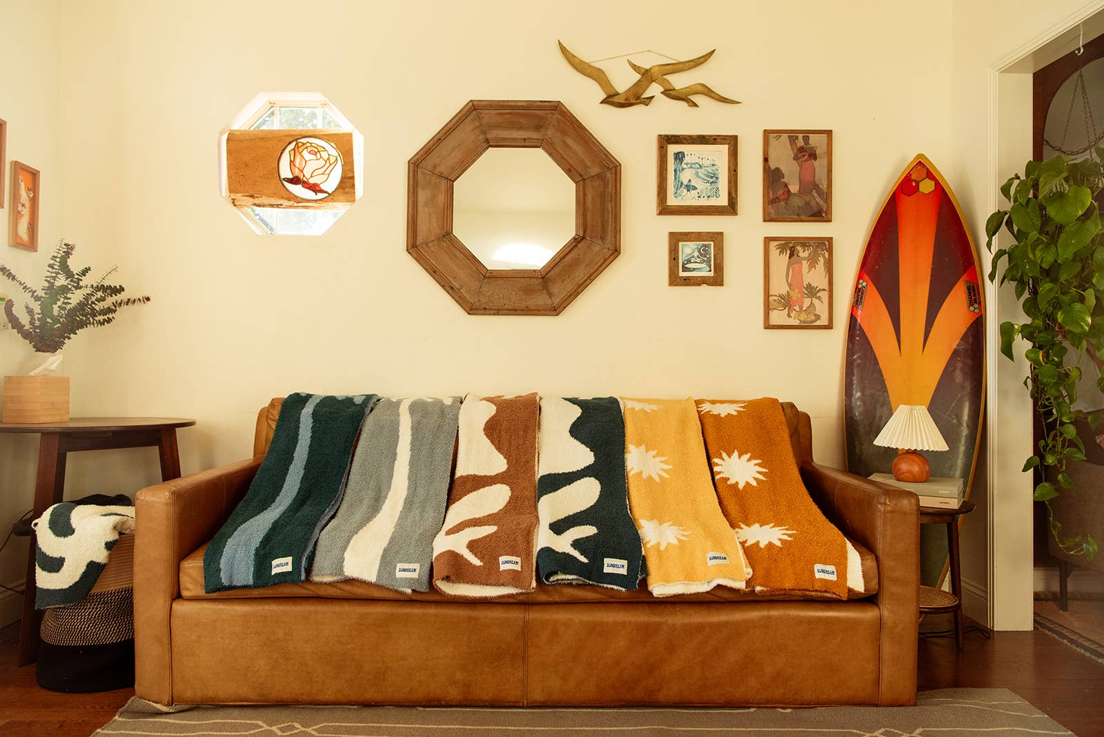 Paradise Plush Throw - Pacific Blue